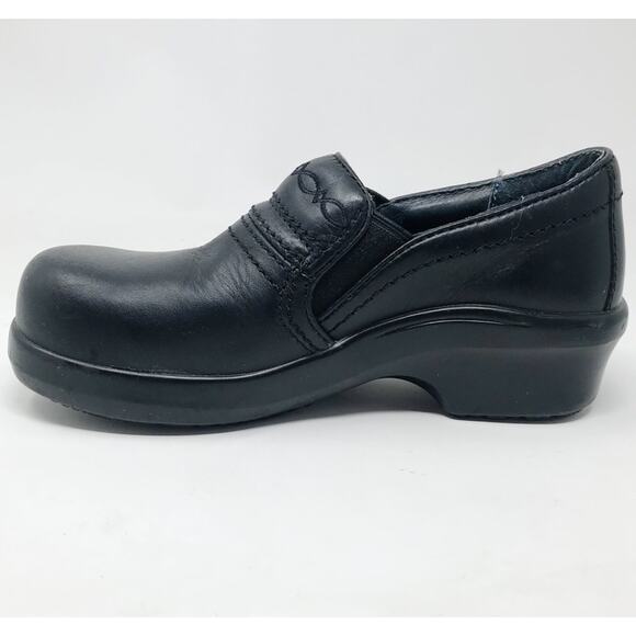 Ariat Black Leather Professional Slip On Work Clogs Shoes composite toe womens 6 - Picture 2 of 16